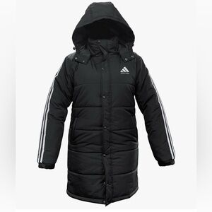 ADIDAS Combat Sports Winter Long Puffer Padded Hooded Parka Jacket Mens XL